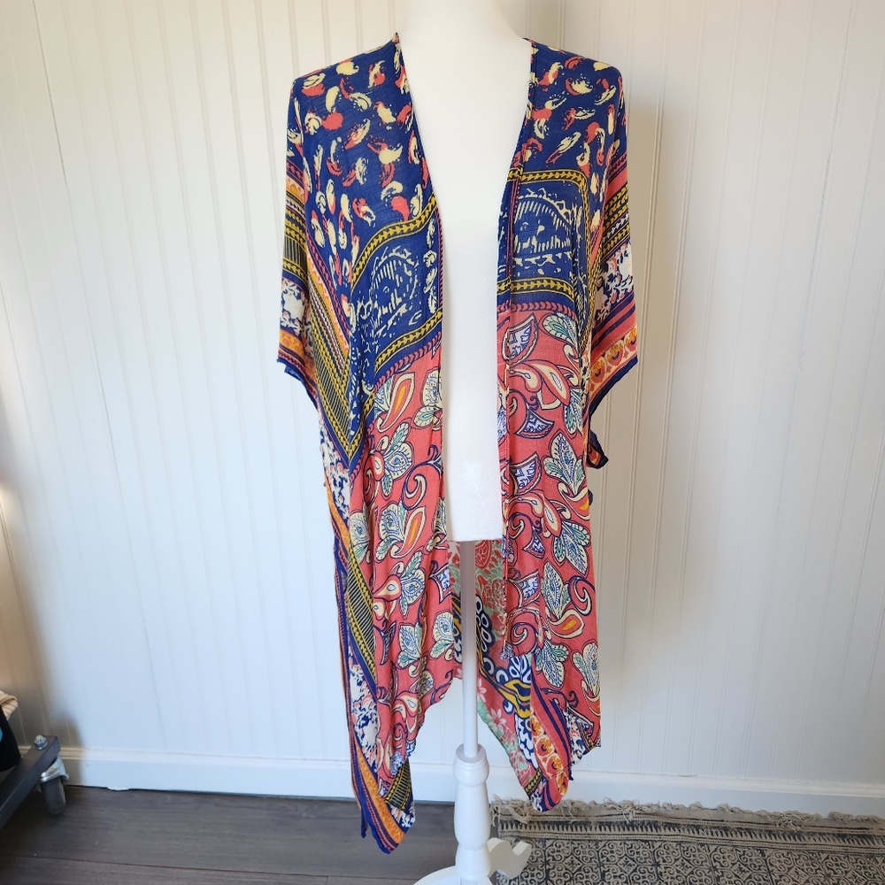 Source Unknown Pink and Blue Swim Coverup